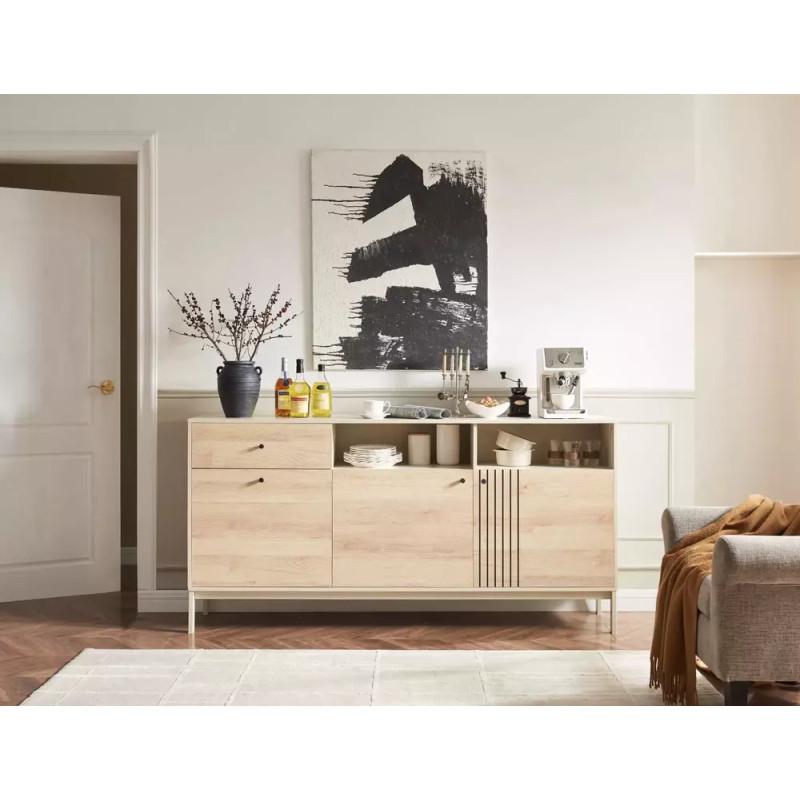 Komoda Frost K1 off white/dąb alpejski (90x40x180)