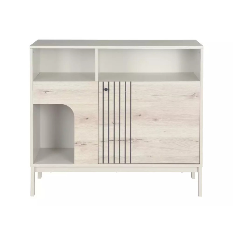 Komoda Frost K3 off white/dąb alpejski (90x40x100)