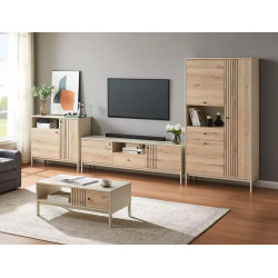 Regał Frost R1 off white/dąb alpejski (191x40x100)