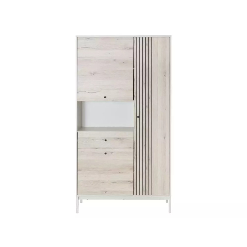 Regał Frost R1 off white/dąb alpejski (191x40x100)