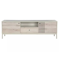 Szafka Rtv Frost RTV1 off white/dąb alpejski (58x40x180)