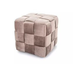 Pufa Casel Velvet ciemny beż tap.251 (42x42x42)
