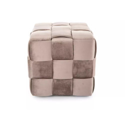 Pufa Casel Velvet ciemny beż tap.251 (42x42x42)