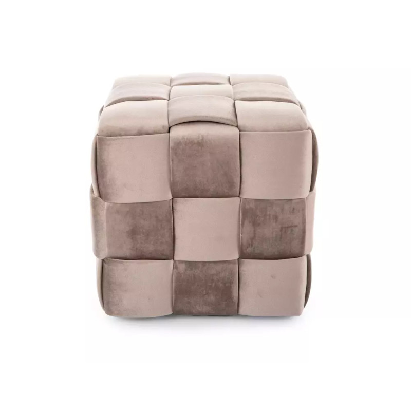 Pufa Casel Velvet ciemny beż tap.251 (42x42x42)