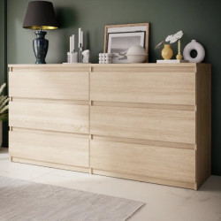 Komoda 6S Chelsea CHLK26-D30F Dąb Sonoma Meble Forte