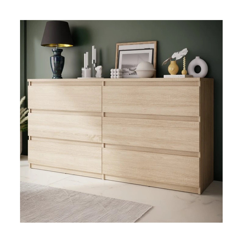 Komoda 6S Chelsea CHLK26-D30F Dąb Sonoma Meble Forte