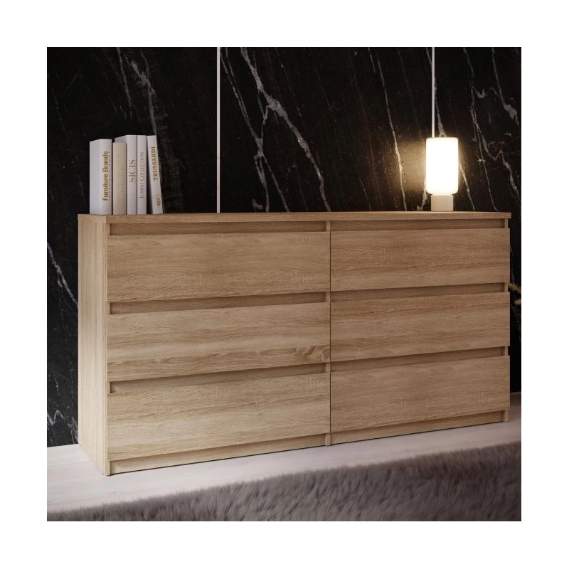 Komoda 6S Chelsea CHLK26-D30F Dąb Sonoma Meble Forte