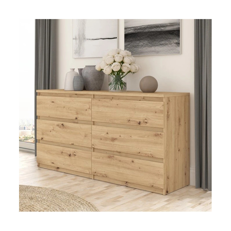 Komoda 6S Chelsea CHLK26-D78 Dąb Artisan Meble Forte