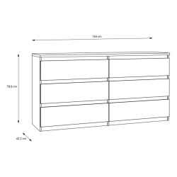 Komoda 6S Chelsea CHLK26-D78 Dąb Artisan Meble Forte