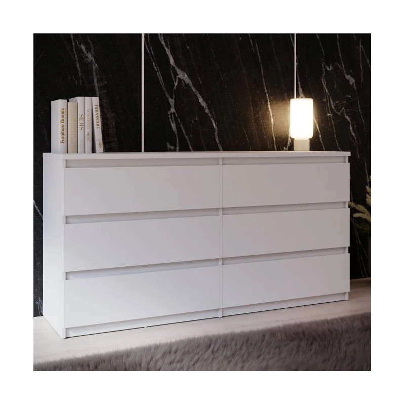 Komoda 6S Chelsea CHLK26-U42 Biały Meble Forte