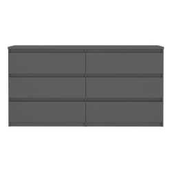 Komoda 6S Chelsea CHLK26-U27S Wolfram szary Meble Forte