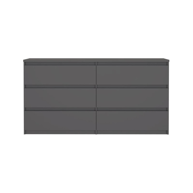 Komoda 6S Chelsea CHLK26-U27S Wolfram szary Meble Forte