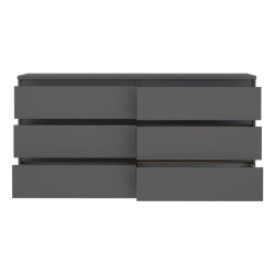 Komoda 6S Chelsea CHLK26-U27S Wolfram szary Meble Forte