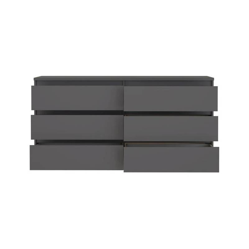 Komoda 6S Chelsea CHLK26-U27S Wolfram szary Meble Forte