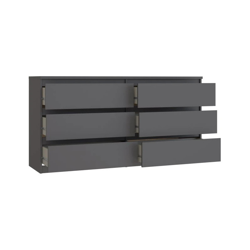 Komoda 6S Chelsea CHLK26-U27S Wolfram szary Meble Forte