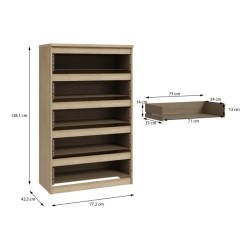 Komoda 5S Chelsea CHLK45-D30F Dąb Sonoma Meble Forte