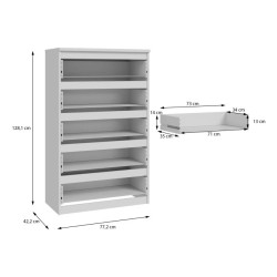 Komoda 5S Chelsea CHLK45-U42 Biały Meble Forte