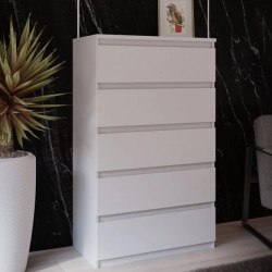 Komoda 5S Chelsea CHLK45-U42 Biały Meble Forte