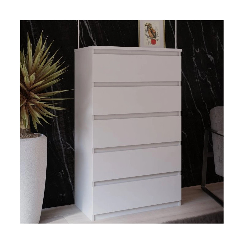 Komoda 5S Chelsea CHLK45-U42 Biały Meble Forte