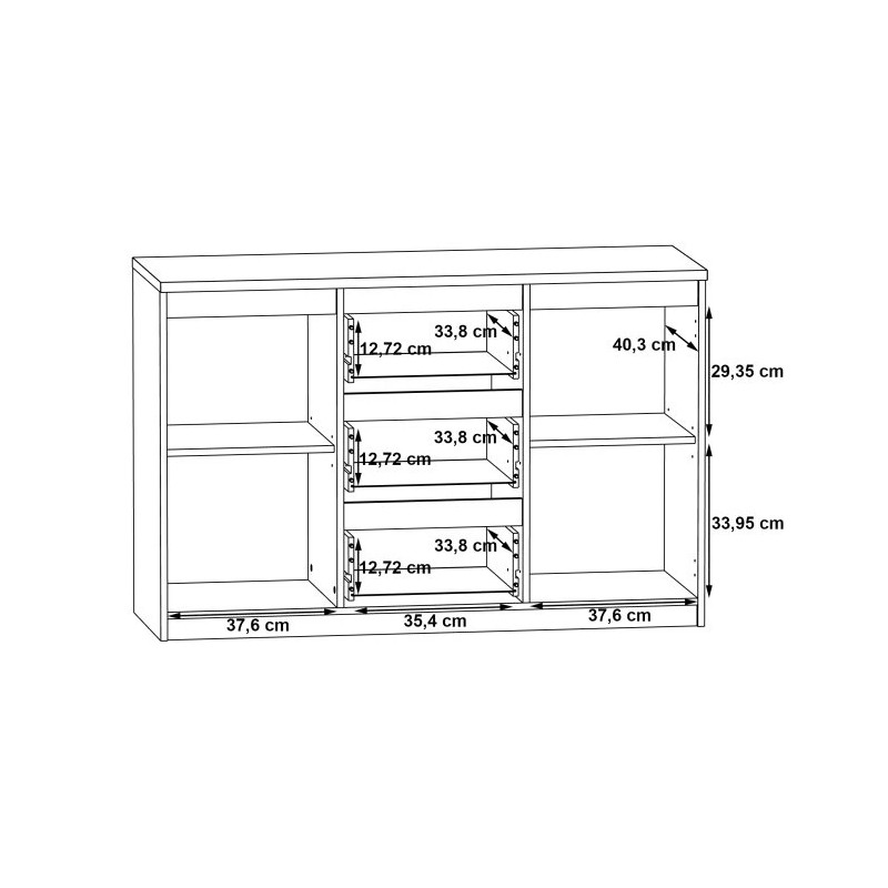 Komoda 2D3S Chelsea CHLK231-D30F Dąb Sonoma Meble Forte