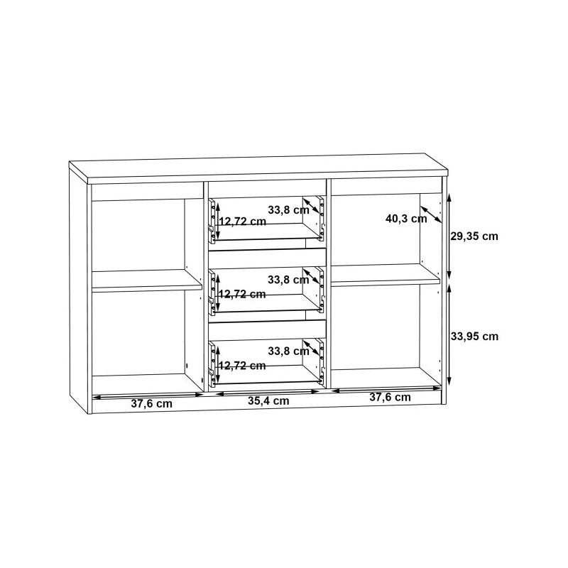 Komoda 2D3S Chelsea CHLK231-U42 Biały Meble Forte