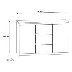Komoda 2D3S Chelsea CHLK231-U42 Biały Meble Forte
