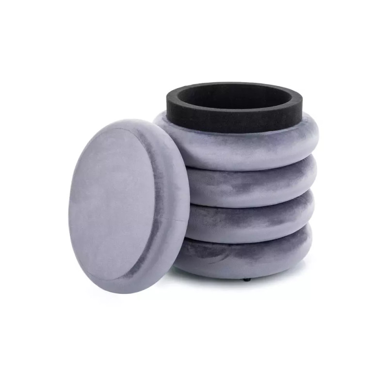 Pufa Calvi Velvet z pojemnikiem szary tap.252 (46x40)