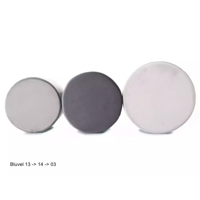 Pufa Doti C Velvet Bluvel 03 - jasny szary (36x33x33)