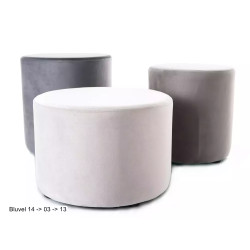 Pufa Doti C Velvet Bluvel 03 - jasny szary (36x33x33)