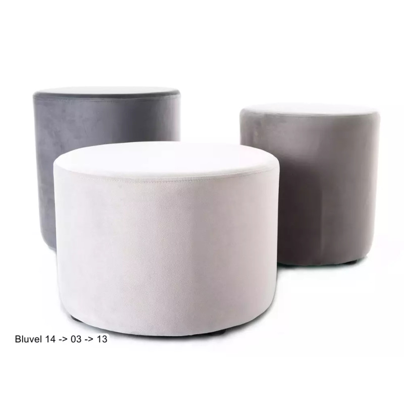 Pufa Doti C Velvet Bluvel 03 - jasny szary (36x33x33)