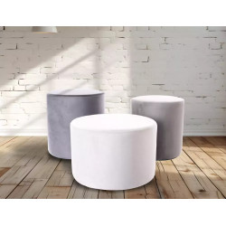 Pufa Doti C Velvet Bluvel 03 - jasny szary (36x33x33)