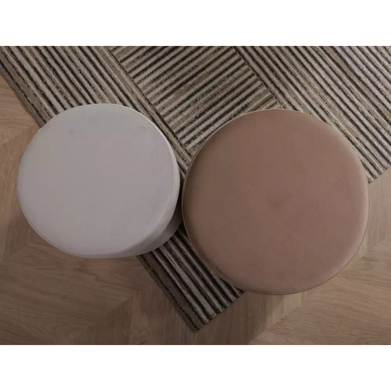 Pufa Doti C Velvet Bluvel 30 - jasny beż (36x33x33)