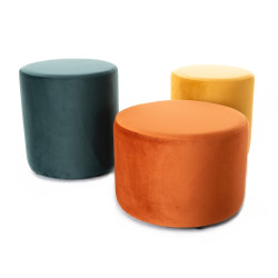 Pufa Doti C Velvet Bluvel 30 - jasny beż (36x33x33)