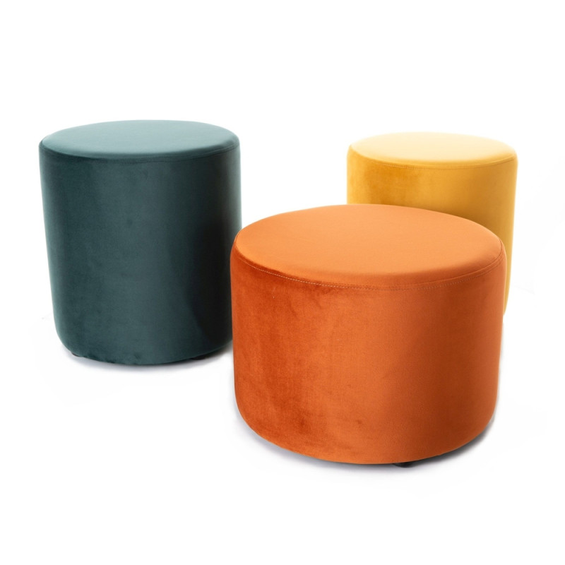 Pufa Doti C Velvet Bluvel 30 - jasny beż (36x33x33)