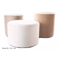 Pufa Doti A Velvet Bluvel 30 - jasny beż (32x43x43)