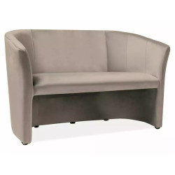 Sofa TM-2 Velvet 2-osobowa Bluvel 40 - ciemny beż