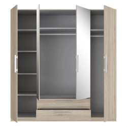 Szafa z lustrem i szufladami 200 cm Cadixo CDXS84S-D30 Dąb Sonoma Meble Forte