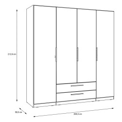 Nowoczesna szafa CADIXO Dąb Artisan 200 cm | Sklep z meblami Domowanie