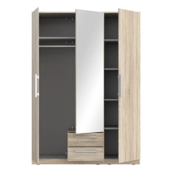 Szafa z lustrem i szufladami 150 cm Cadixo CDXS83S-D30 Dąb Sonoma Meble Forte