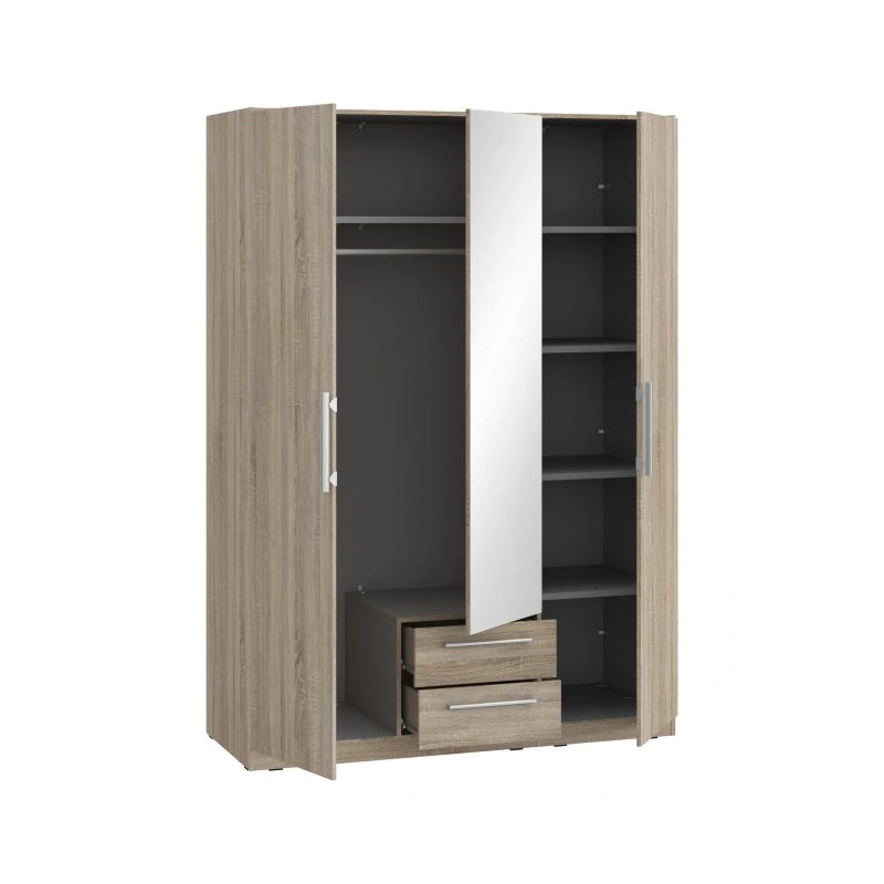 Szafa z lustrem i szufladami 150 cm Cadixo CDXS83S-D30 Dąb Sonoma Meble Forte