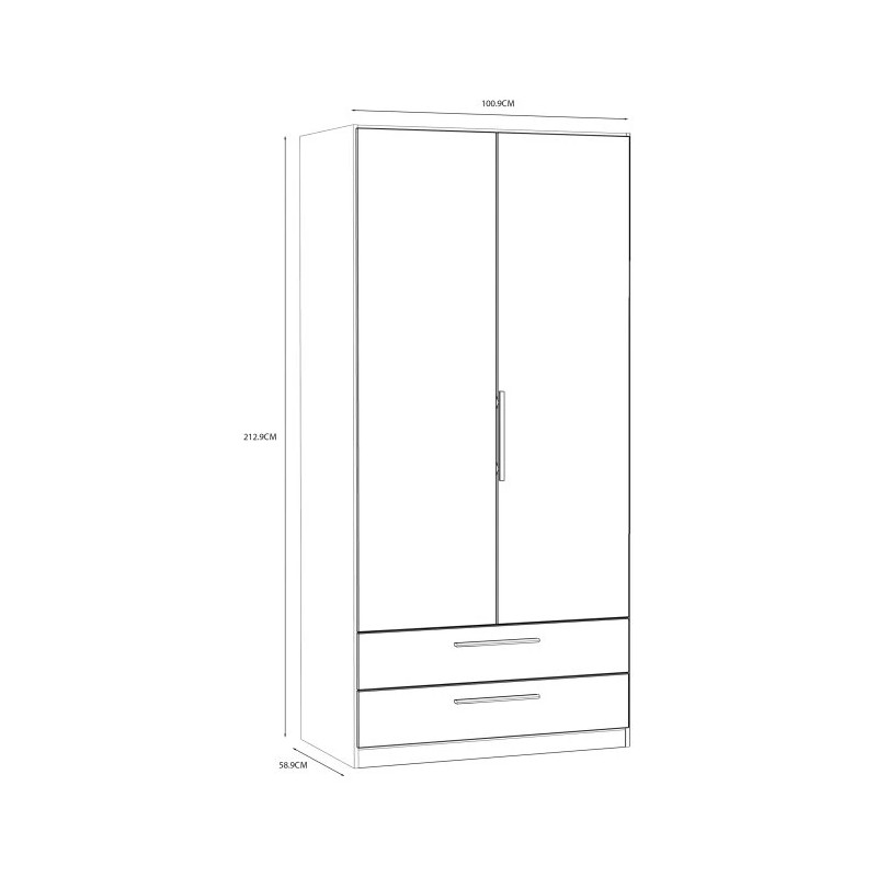 Szafa z szufladami 100 cm Cadixo CDXS87-D30 Dąb Sonoma Meble Forte