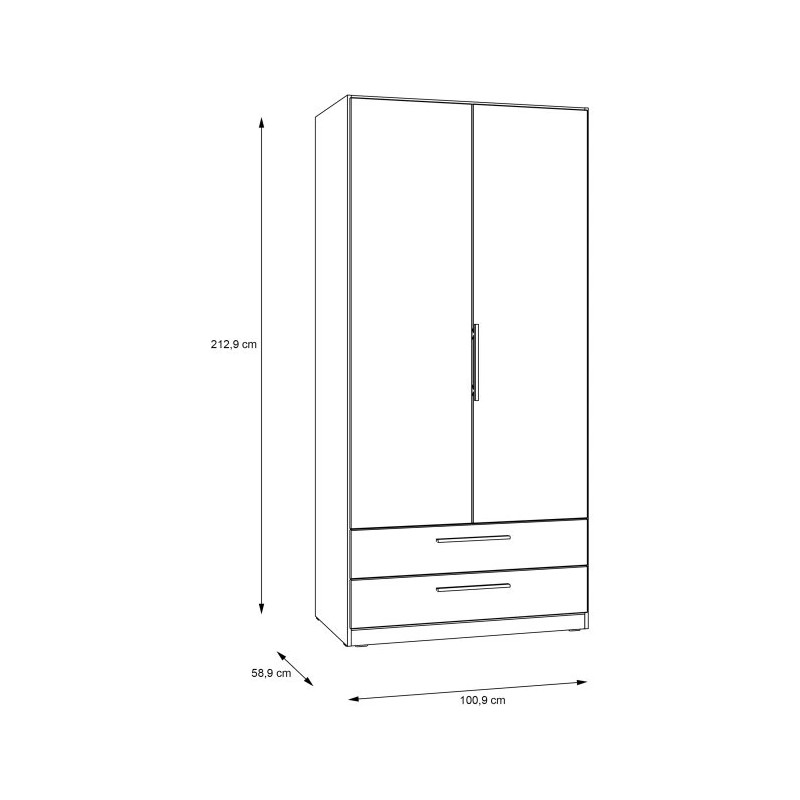 Szafa z szufladami 100 cm Cadixo CDXS87-D78 Dąb Artisan Meble Forte