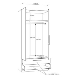 Szafa z szufladami 100 cm Cadixo CDXS87-D78 Dąb Artisan Meble Forte