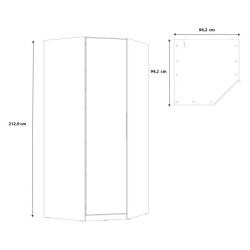 Szafa narożna Cadixo CDXS91-D30 Dąb Sonoma Meble Forte