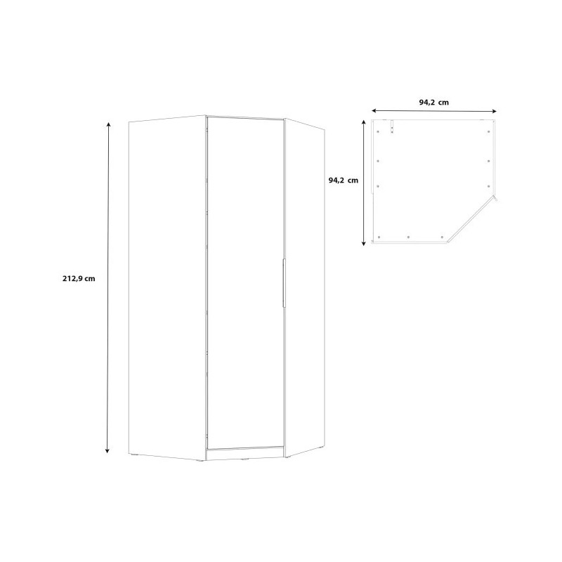 Szafa narożna Cadixo CDXS91-D30 Dąb Sonoma Meble Forte