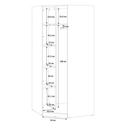 Szafa narożna Cadixo CDXS91-D30 Dąb Sonoma Meble Forte