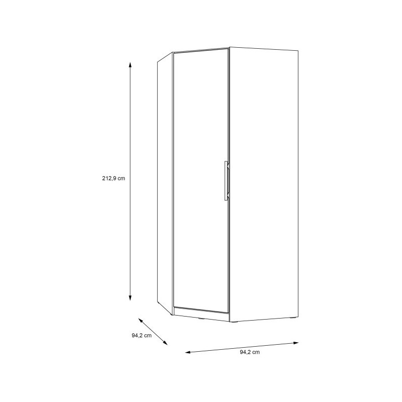 Szafa narożna Cadixo CDXS91-D78 Dąb Artisan Meble Forte