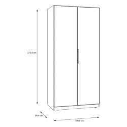 Szafa 100 cm Cadixo CDXS82-D78 Dąb Artisan Meble Forte