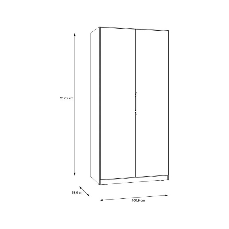 Szafa 100 cm Cadixo CDXS82-D78 Dąb Artisan Meble Forte