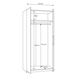 Szafa 100 cm Cadixo CDXS82-D78 Dąb Artisan Meble Forte